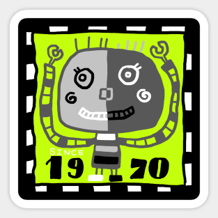 retro robot Sticker